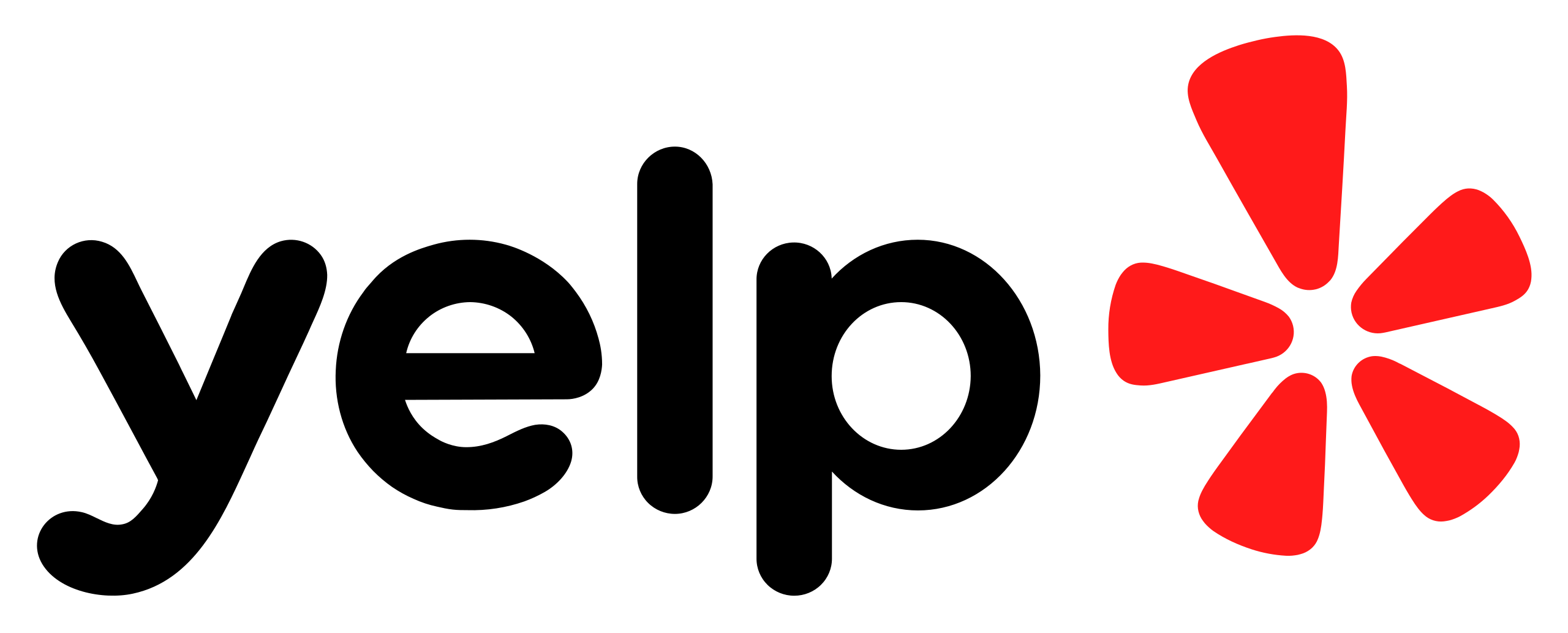 a logo of YELP